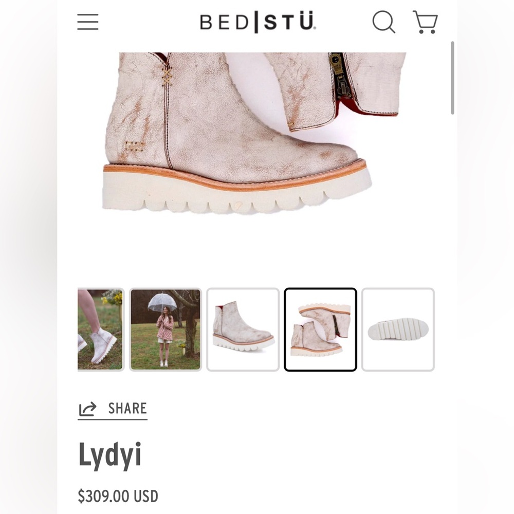 EUC Bed Stu Leather Lydyi Ankle Boots Size 7 Retail $309.00 - Picture 13 of 15